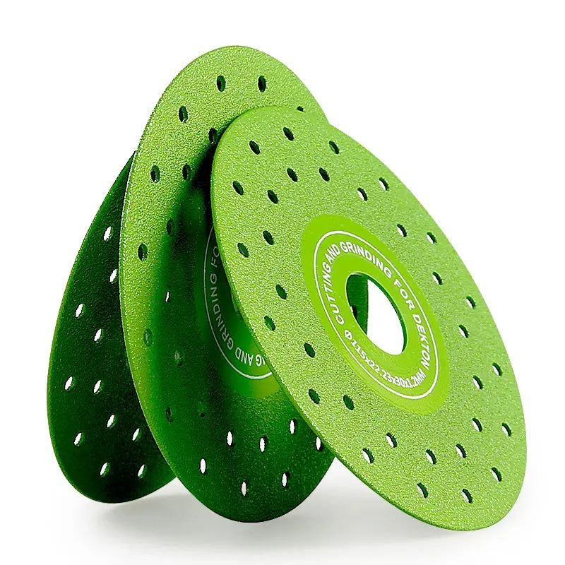 3-Pack 115mm Diamond Cutting & Grinding Disc - Porous Heat-Dissipation Design | Professional Grade Saw Blades for Porcelain, Tile & Marble Chamfering