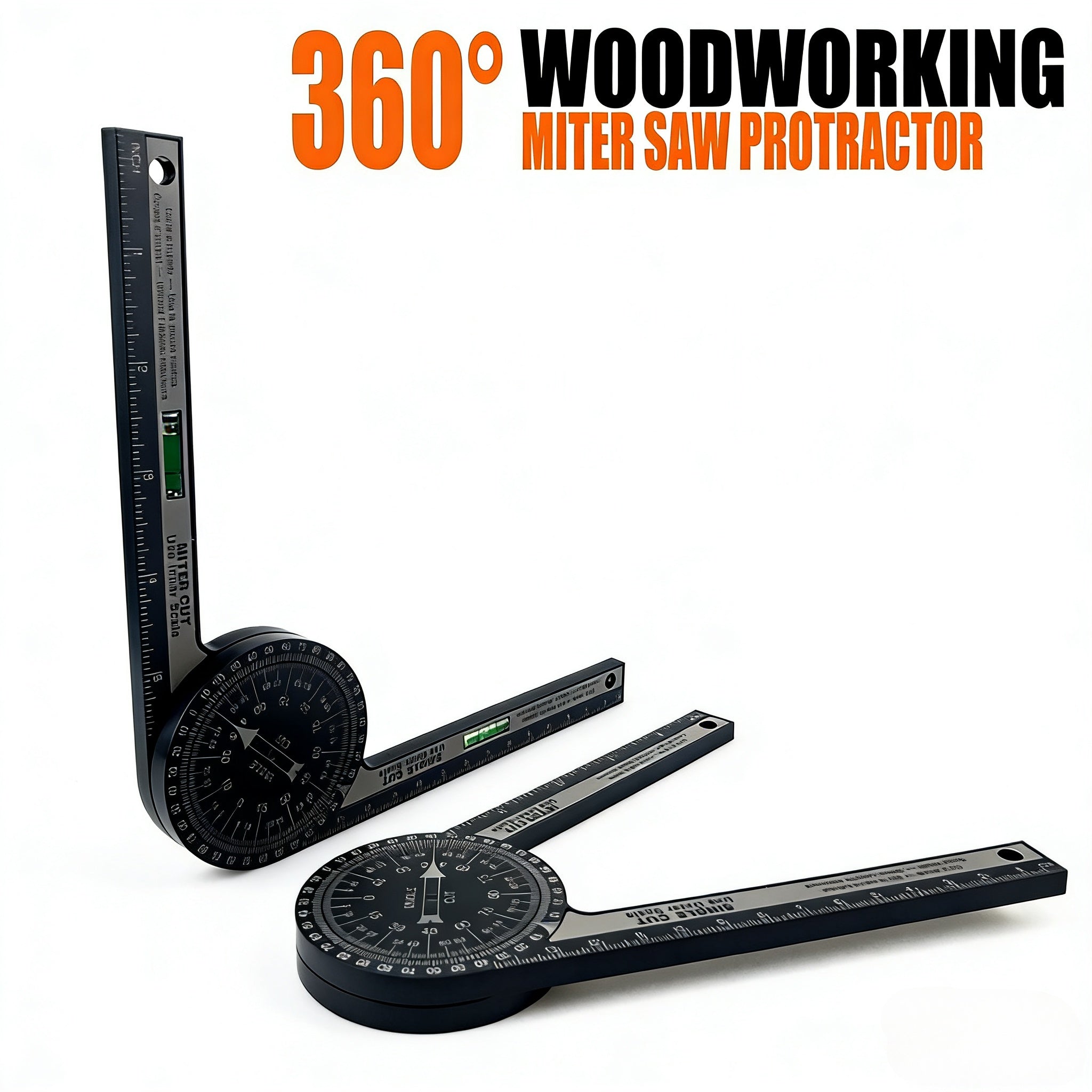 360° Aluminum Angle Finder with Spirit Level -Woodworking Cutting