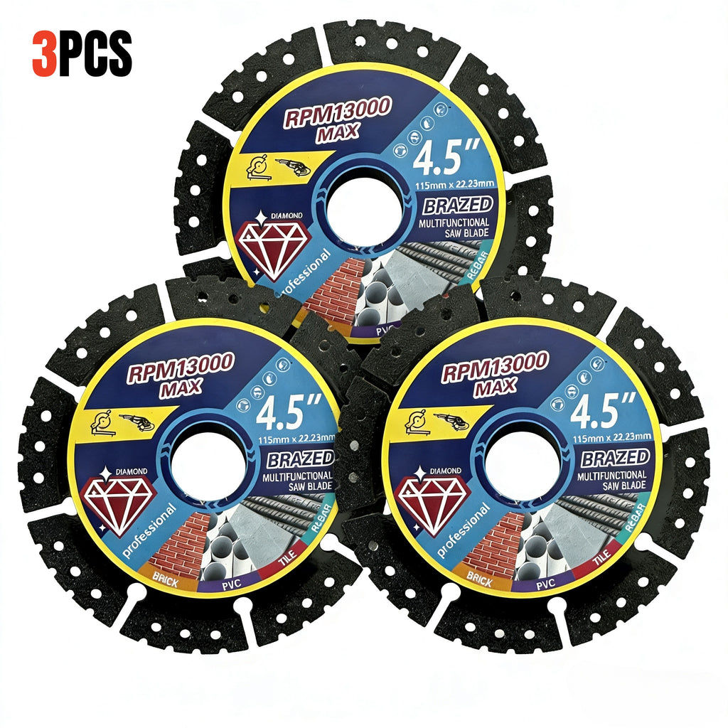 Novogear360™ Universal Master Blade (3-Pack) – One Disc for Everything: Metal, Tile, Stone & Plastic | 4.5" Extreme Dry-Cut Series