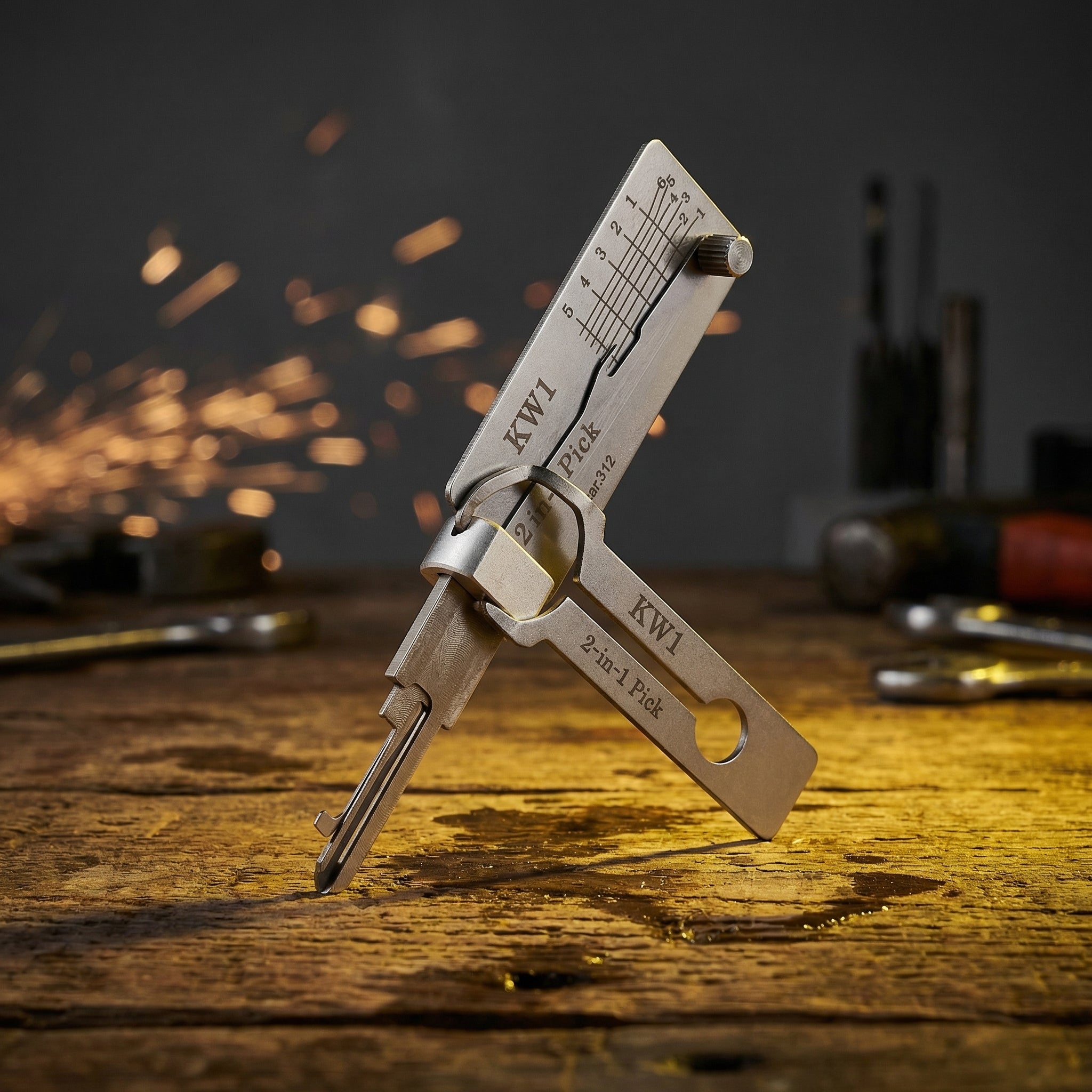 KW1Portable Dual-Function Manual Measurement Tool, High Precision Repair Tool with Ruler, Compact Design for Easy Use, Hardware