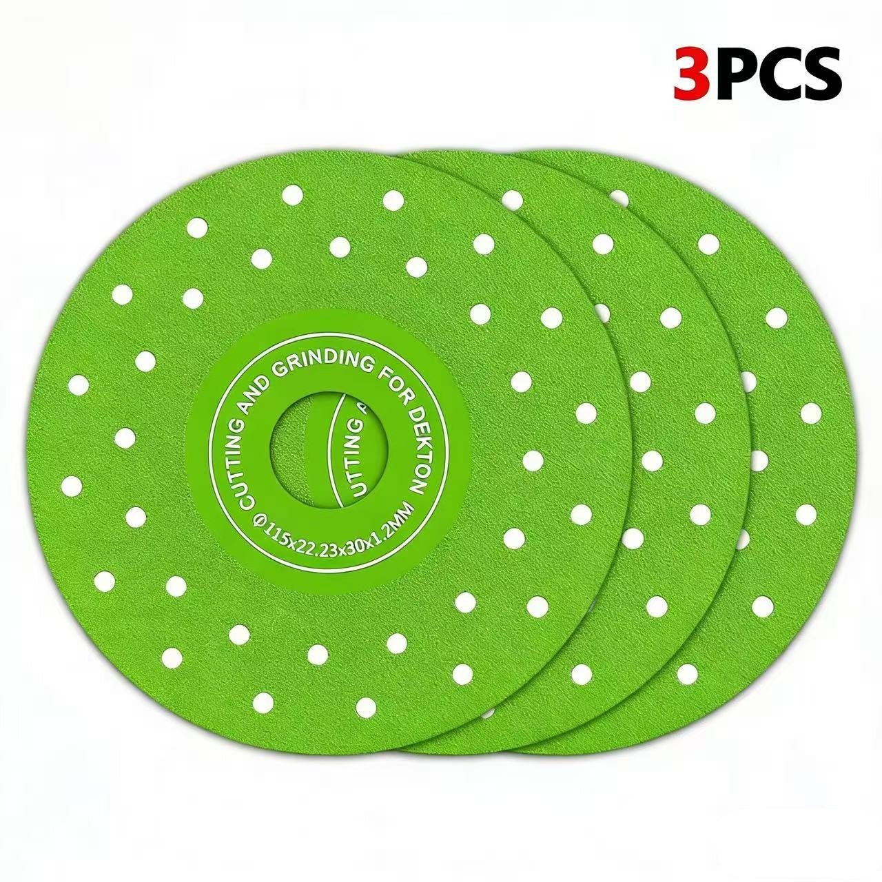 3-Pack 115mm Diamond Cutting & Grinding Disc - Porous Heat-Dissipation Design | Professional Grade Saw Blades for Porcelain, Tile & Marble Chamfering