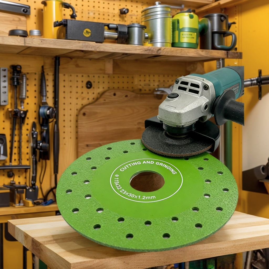 3-Pack 115mm Diamond Cutting & Grinding Disc - Porous Heat-Dissipation Design | Professional Grade Saw Blades for Porcelain, Tile & Marble Chamfering