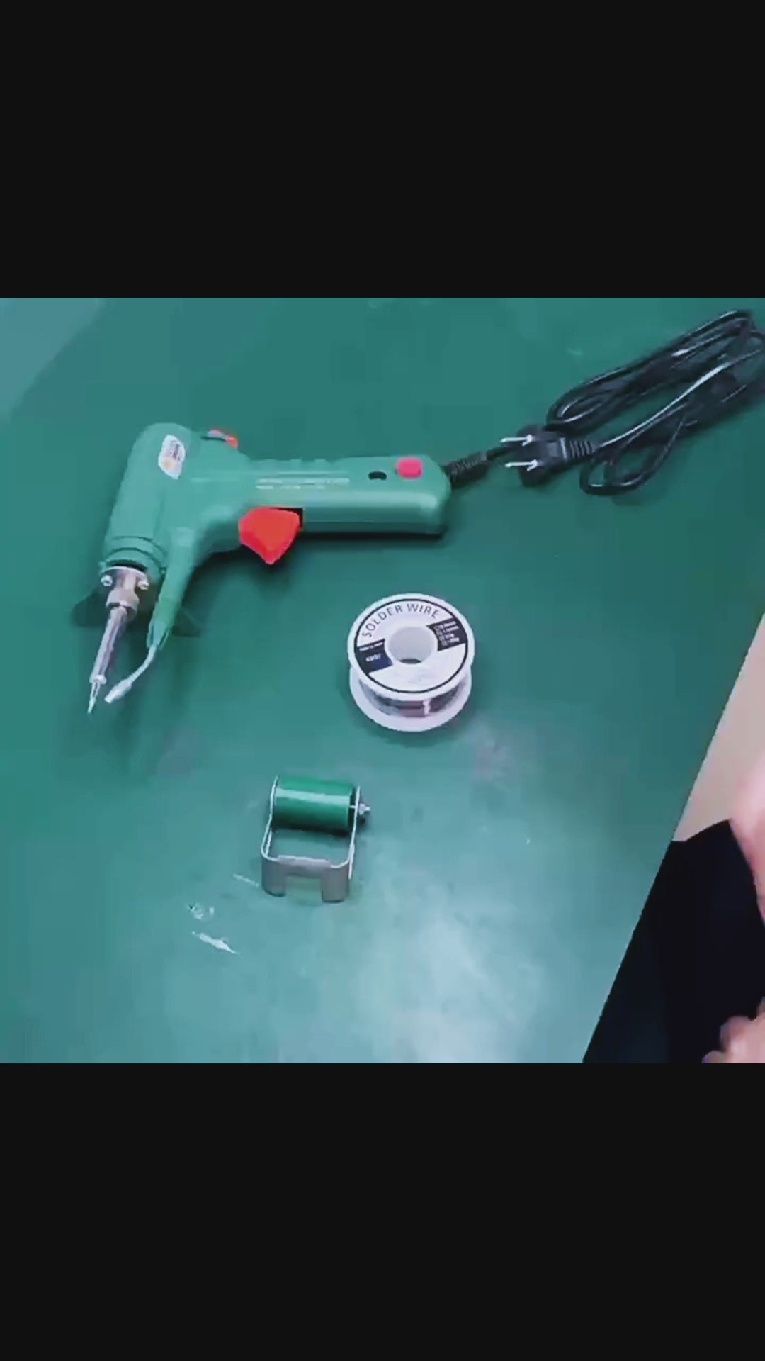 60W Electric Soldering Gun Kit, Multi-Function SolderingIron Set for Home Repair & DIY (5-Piece, Black)